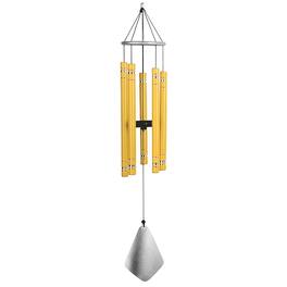 FC Design - 36" Long Tuned Wind Chime Traditional Yellow Tube Outdoor Patio or Garden Hanging Decoration - Multi-Color