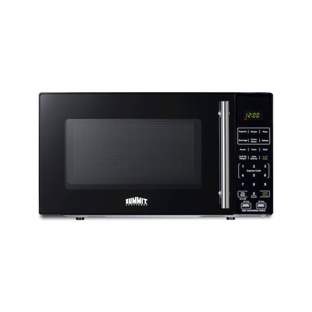 Summit Appliance - Compact Microwave with USB Ports and Allocator - Black