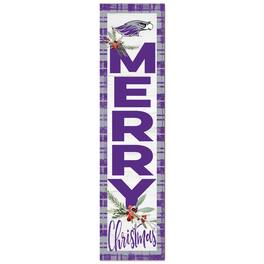 Jardine - Wisconsin-Whitewater Warhawks 12'' x 48'' Outdoor Merry Christmas Leaner - White