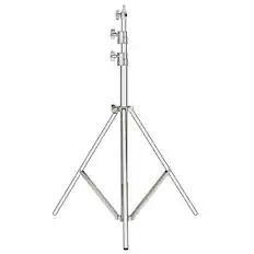 Front. Neewer - 118" Stainless Steel Light Stand, Spring Cushioned, Heavy Duty - Silver.