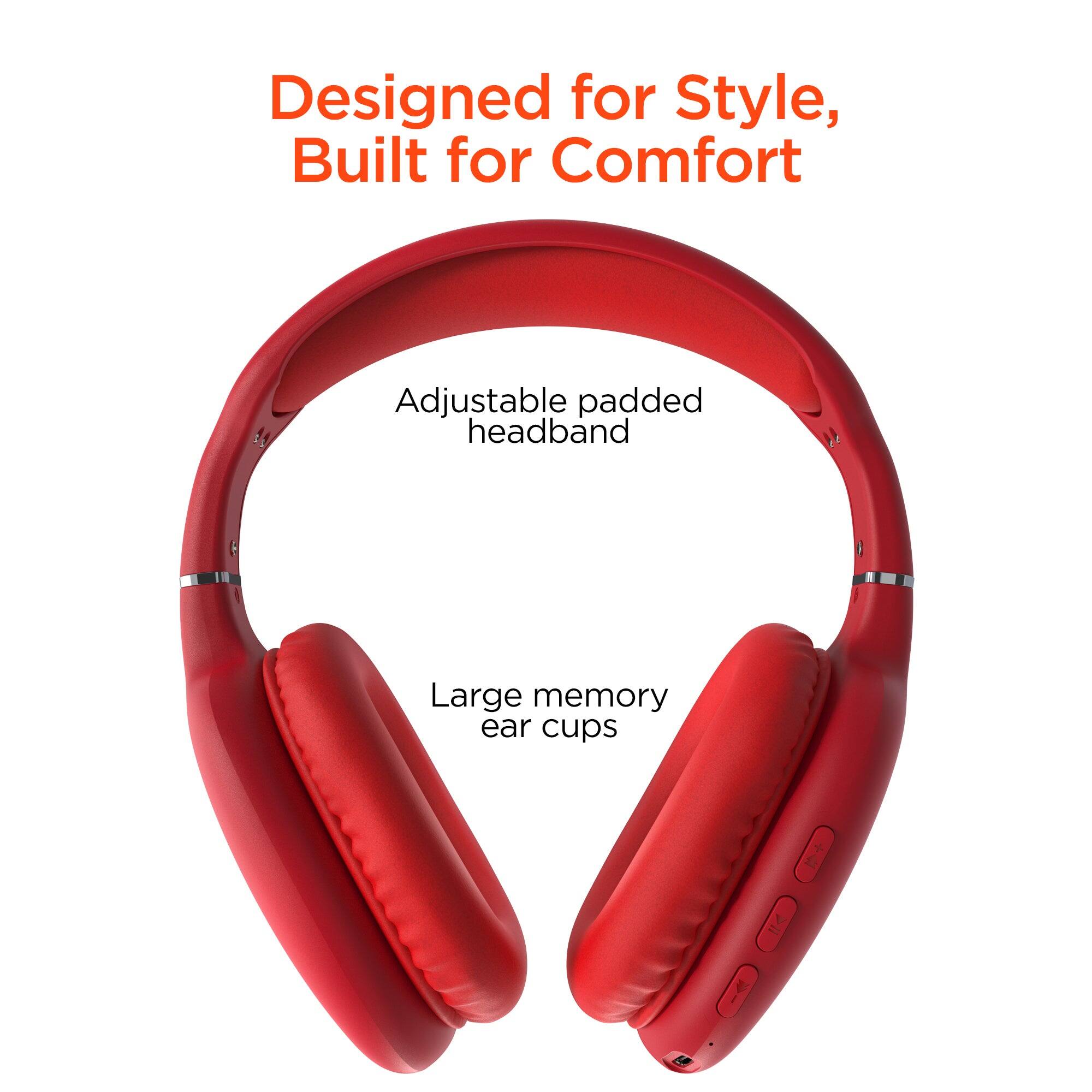 Designed for Style, Built for Comfort

Adjustable padded headband

Large memory ear cups