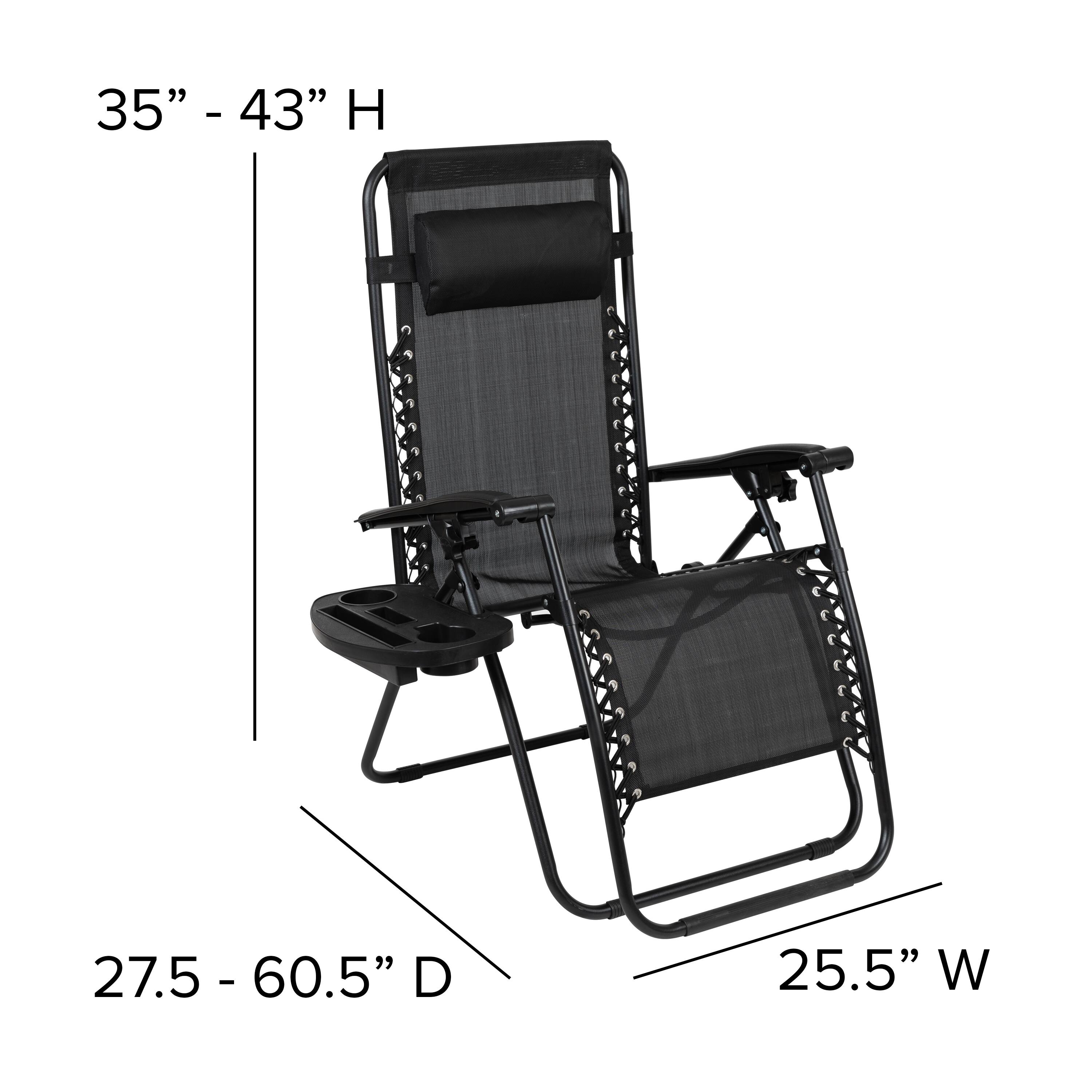 35" - 43" H  
27.5 - 60.5" D  
25.5" W