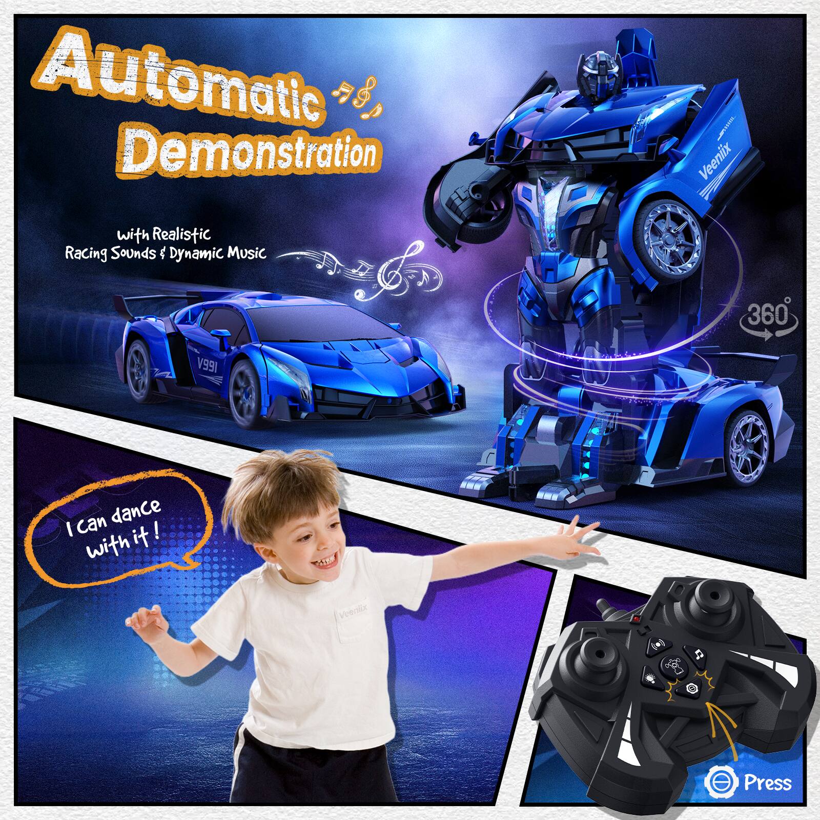 Automatic Demonstration  
AE Veeniix  
with Realistic Racing Sounds & Dynamic Music  
360°  
I can dance with it!  
Vetrlur Press