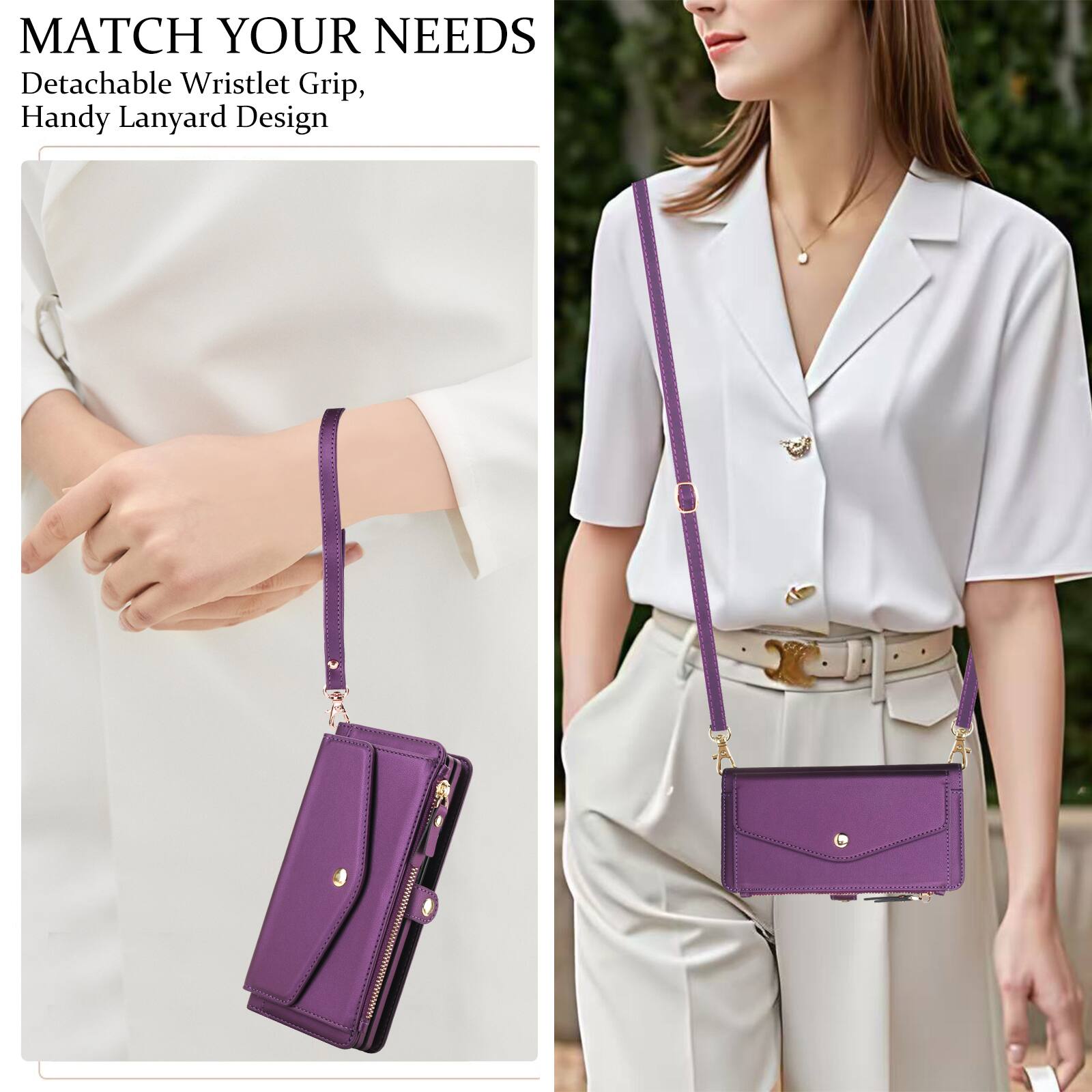 MATCH YOUR NEEDS  
Detachable Wristlet Grip,  
Handy Lanyard Design