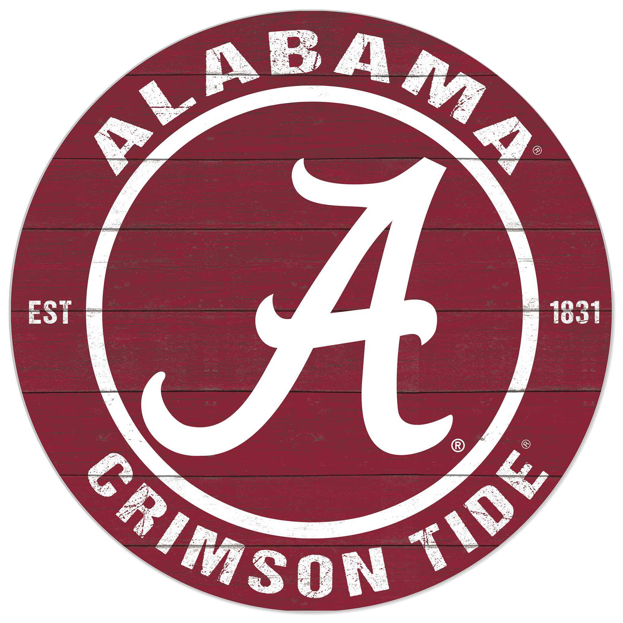 Alabama Crimson Tide 20'' x 20'' Indoor/Outdoor Circle Sign