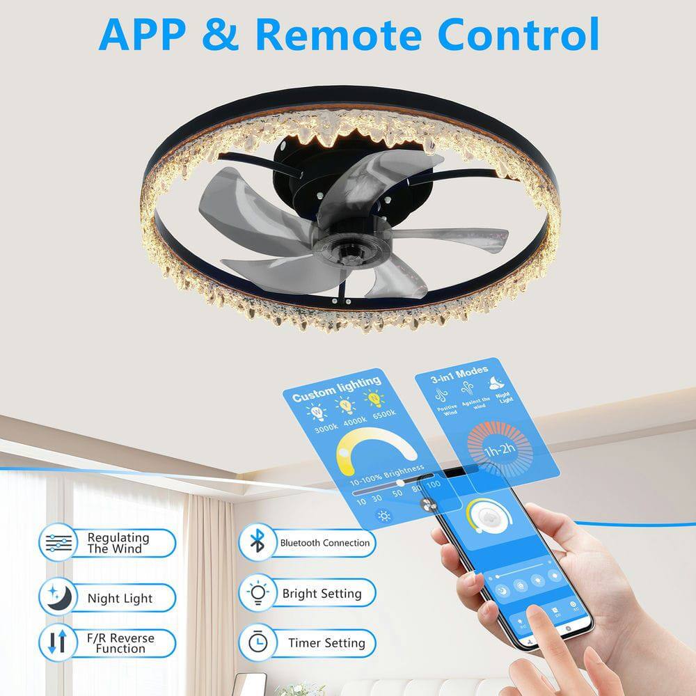 APP & Remote Control

Custom Lighting
- 3000K
- 4000K
- 6500K
- 10-100% Brightness

3-in-1 Modes
- 1h-2h

Regulating The Wind

Bluetooth Connection

Night Light

Bright Setting

F/R Reverse Function

Timer Setting