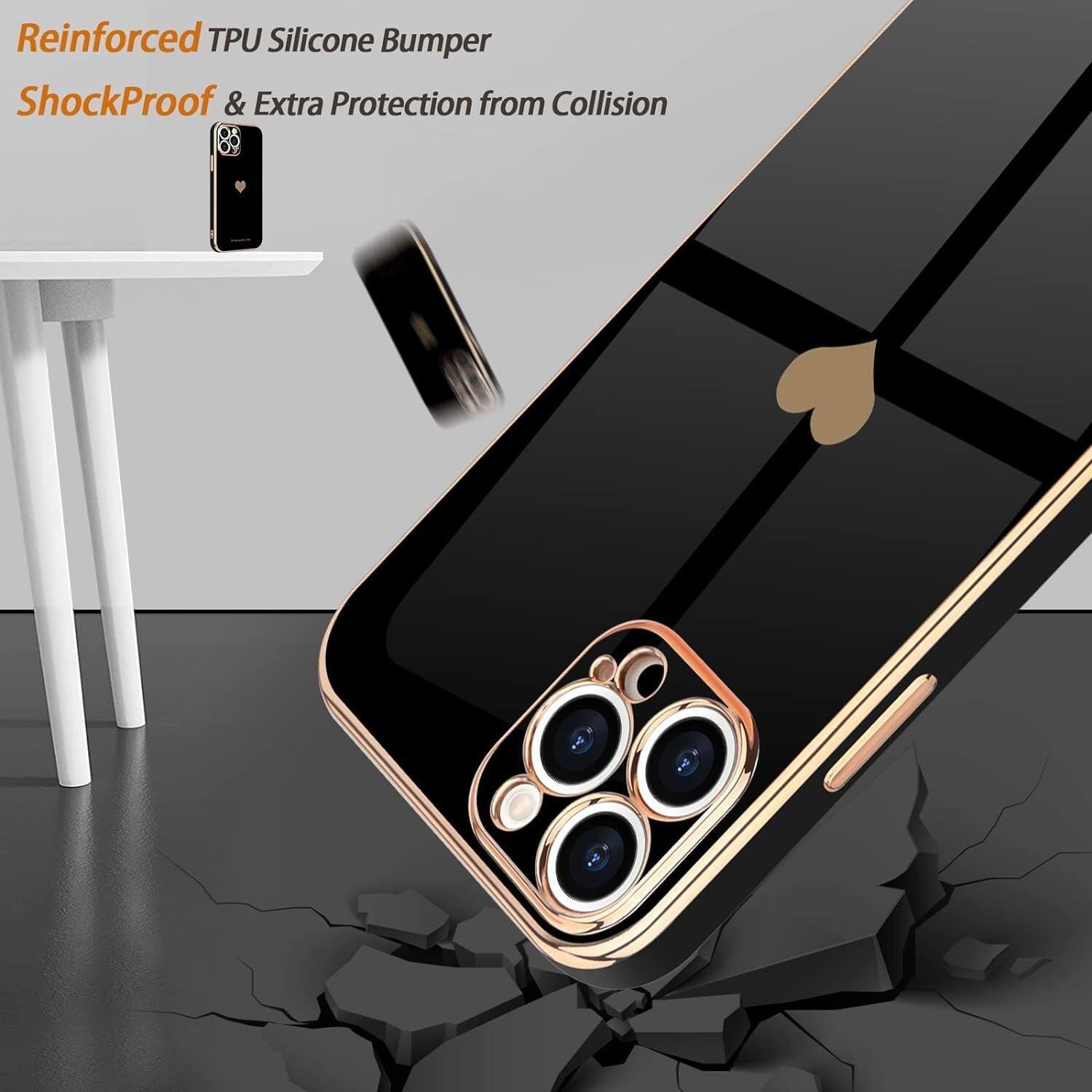 Reinforced TPU Silicone Bumper, ShockProof & Extra Protection from Collision