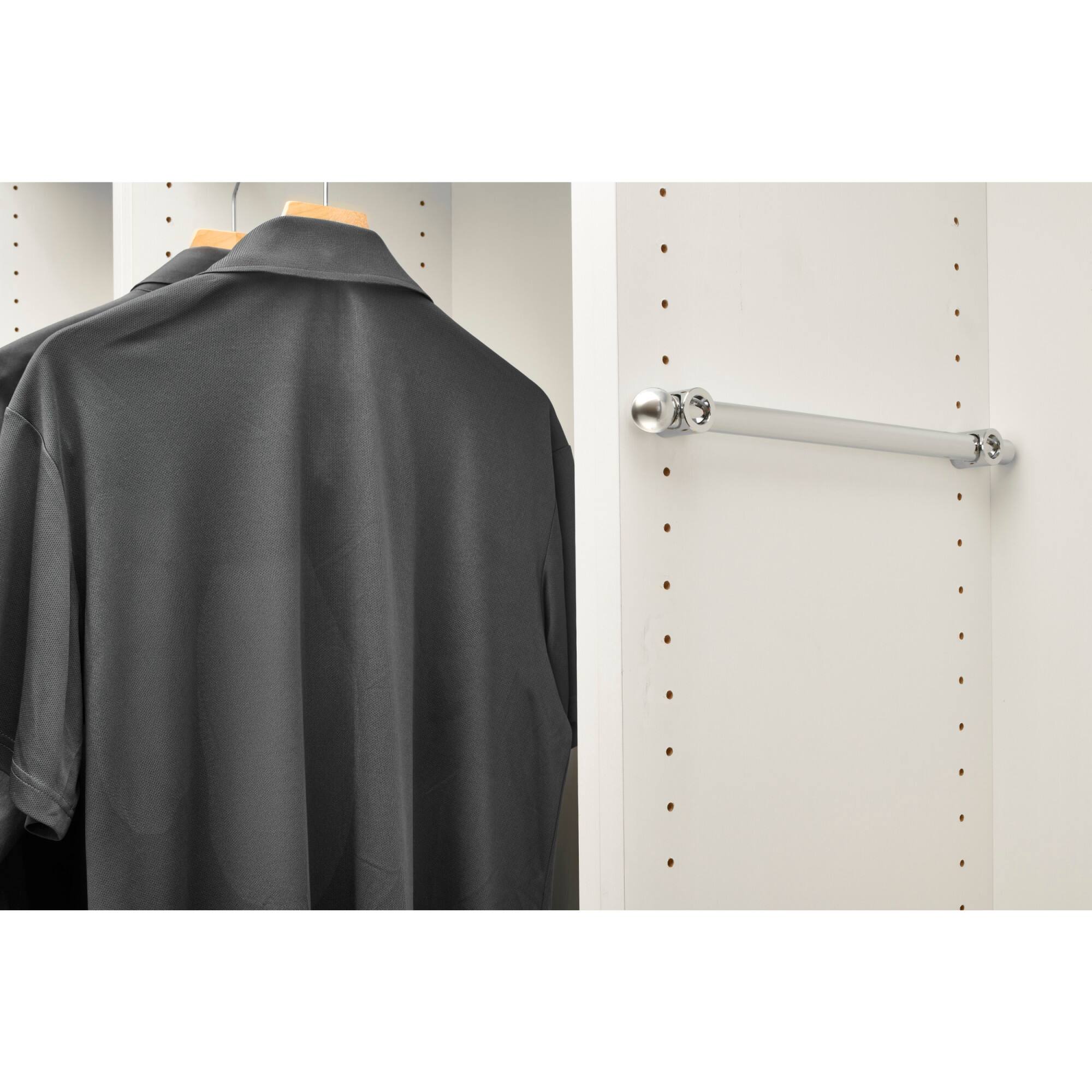 Alt View 3. Rev-A-Shelf - Rev-A-Shelf 14" Extendable Metal Closet Valet Rod, CVR-14-CR (2 Pack) - Silver.