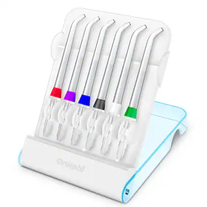 Front. ESBANY - Replacement Tips for Waterpik Water Flosser (6 Classic Jet Tips & Storage Case Bundle).