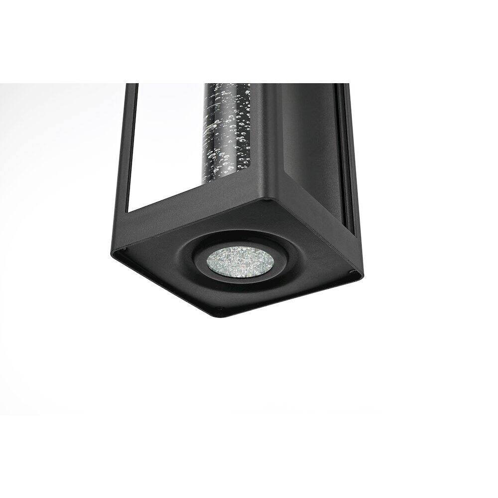 Alt View 1. Elegant Lighting - Amaris 27 inch LED Outdoor Wall sconce in Black - Black And Clear.