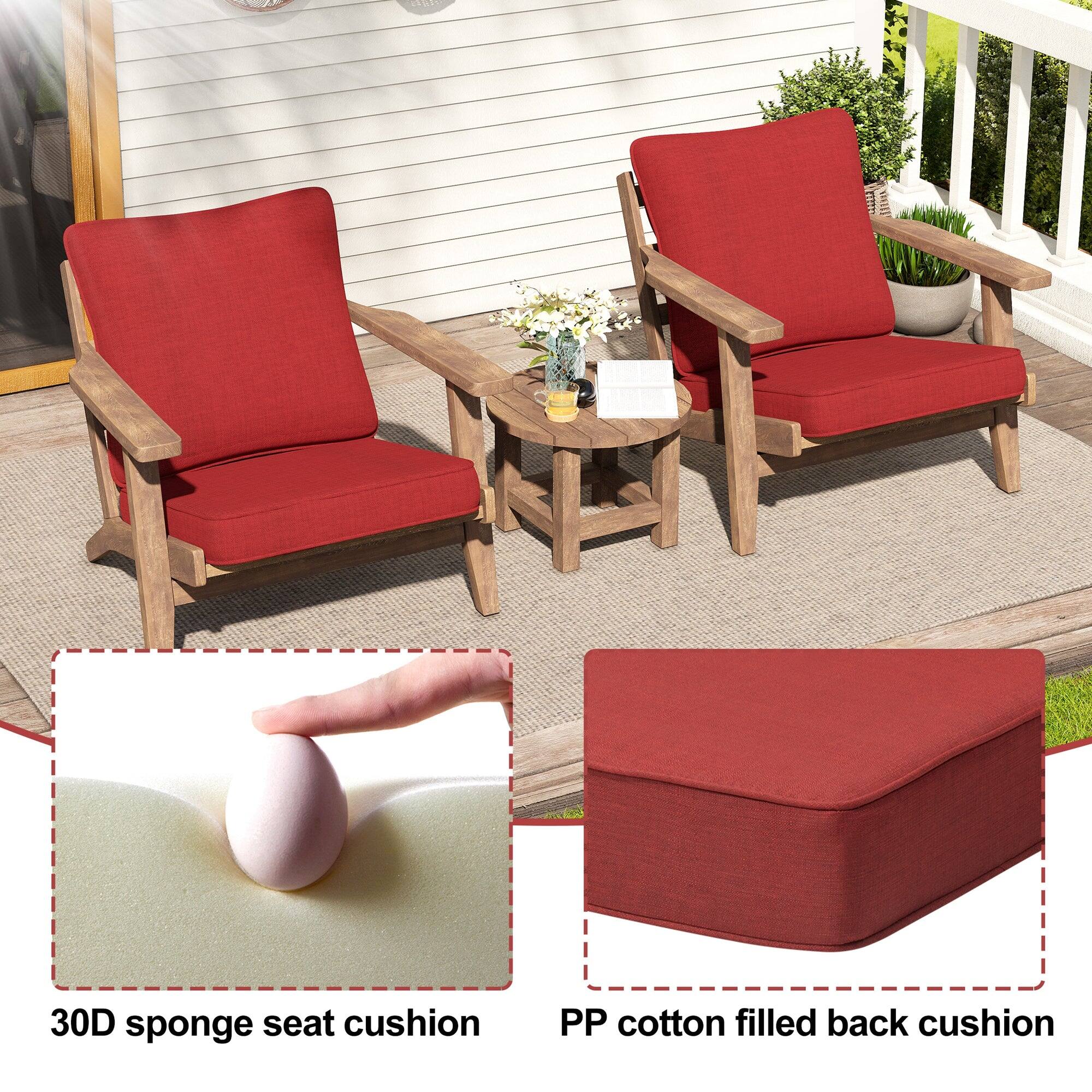 30D sponge seat cushion  
PP cotton filled back cushion