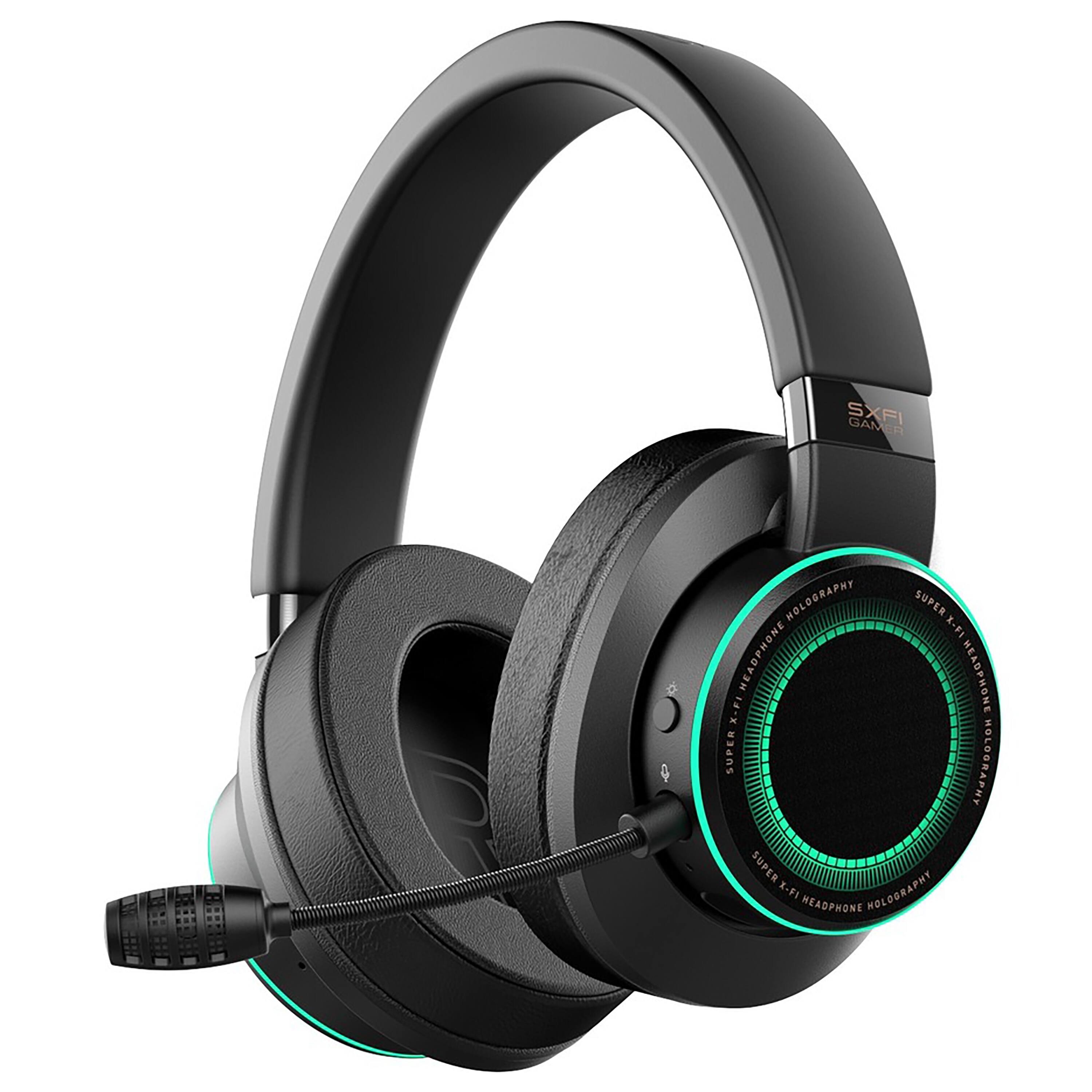 Angle. Creative - Wired Over-the-head Gaming Headset - Black.
