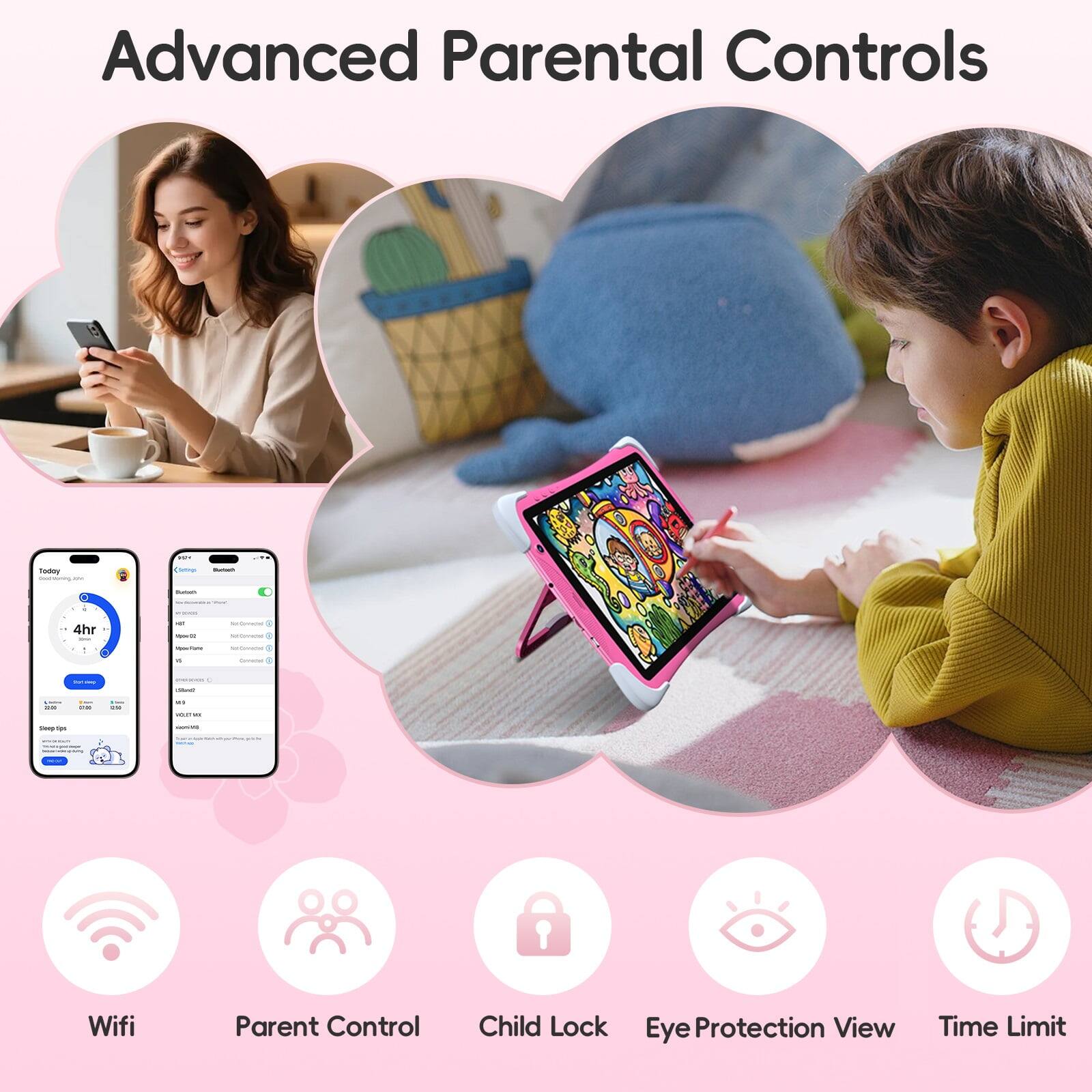 Advanced Parental Controls

- Wifi
- Parent Control
- Child Lock
- Eye Protection View
- Time Limit