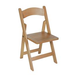 Flash Furniture - Holden Commercial Grade Oak Solid Wood Folding Dining Chair - Brown