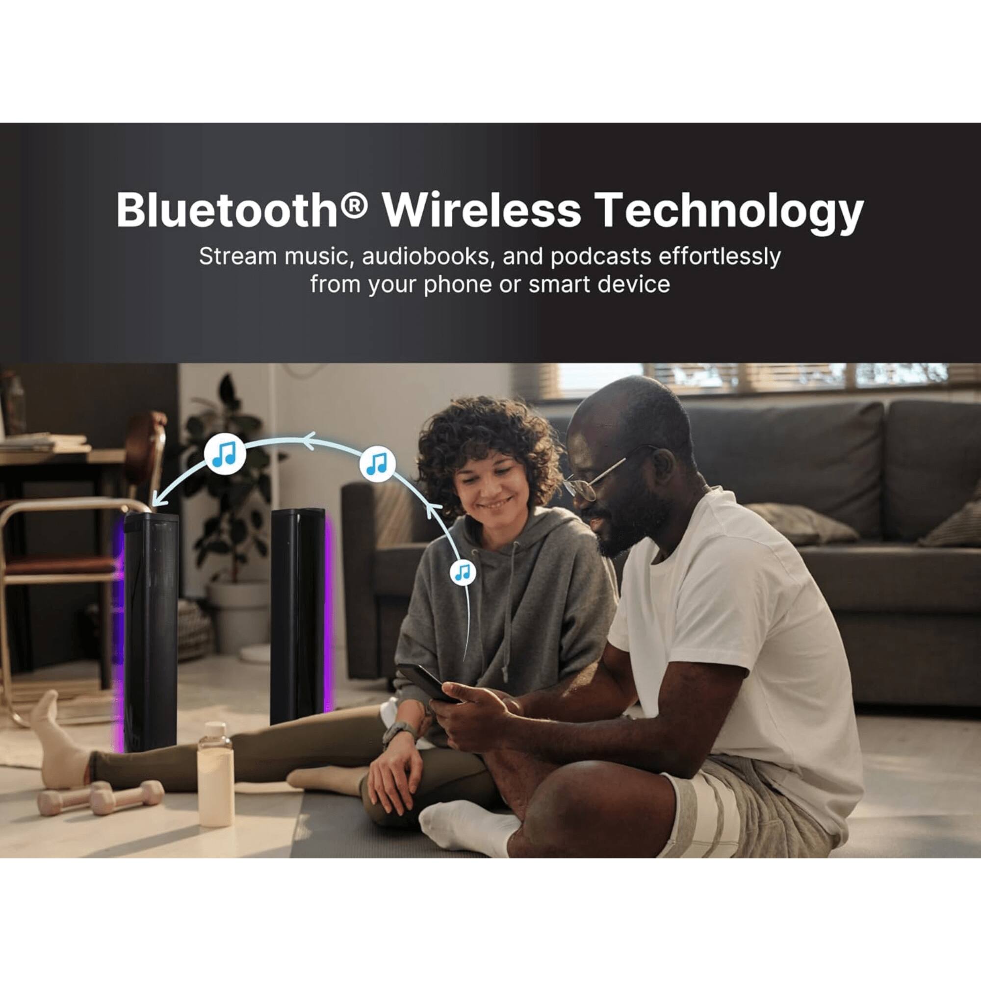 Bluetooth® Wireless Technology  
Stream music, audiobooks, and podcasts effortlessly from your phone or smart device