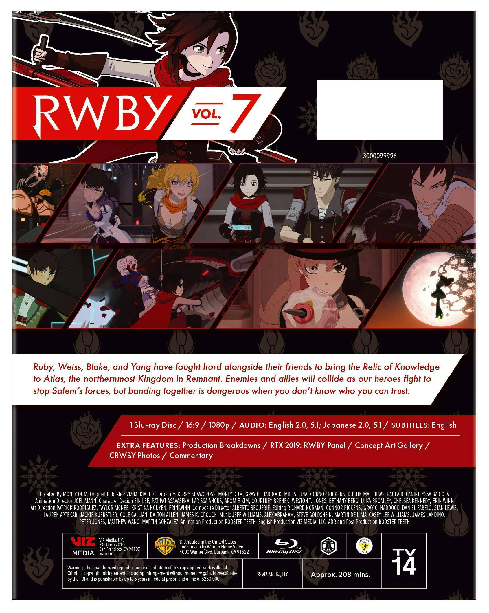 Back. RWBY Volume 7   - BLU-RAY.