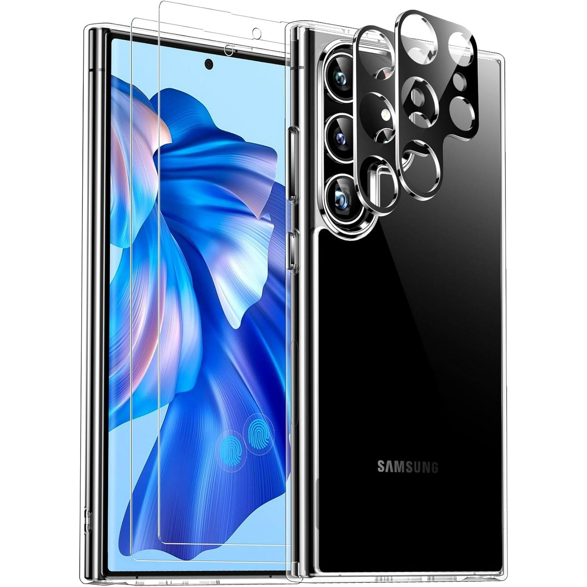 Entronix - 5-in-1 Protection Bundle for Samsung Galaxy S25 Ultra - Case, Screen & Camera Protectors - Clear