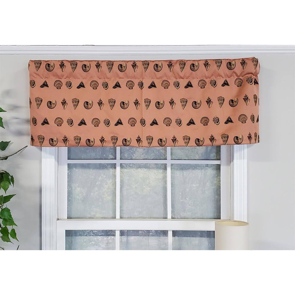 Angle. RLF Home - RLF Home Modern Design Classic Seascape Tailored Style Window Valance 50" x 17" Peach - Peach.