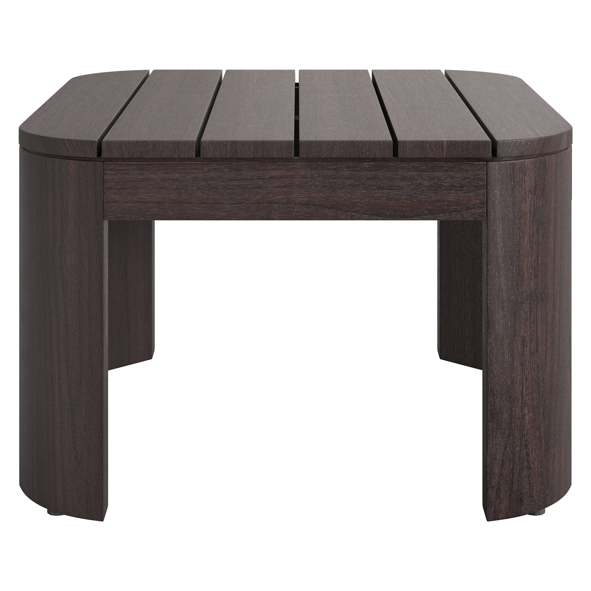 Alt View 2. Modway - Kona Outdoor Teak Wood Side Table by Modway - Dark Brown.