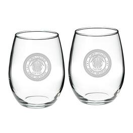 Jardine - Albion Britons 21oz. 2-Piece Stemless Wine Glass Set - Multicolor