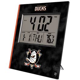 Keyscaper - Anaheim Ducks Cross Hatch Digital Desk Clock - Multicolor