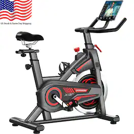 HARISON - Exercise Bike 350 lb Capacity, Magnetic Stationary Bike for Home with Bluetooth (BBX15) - Black