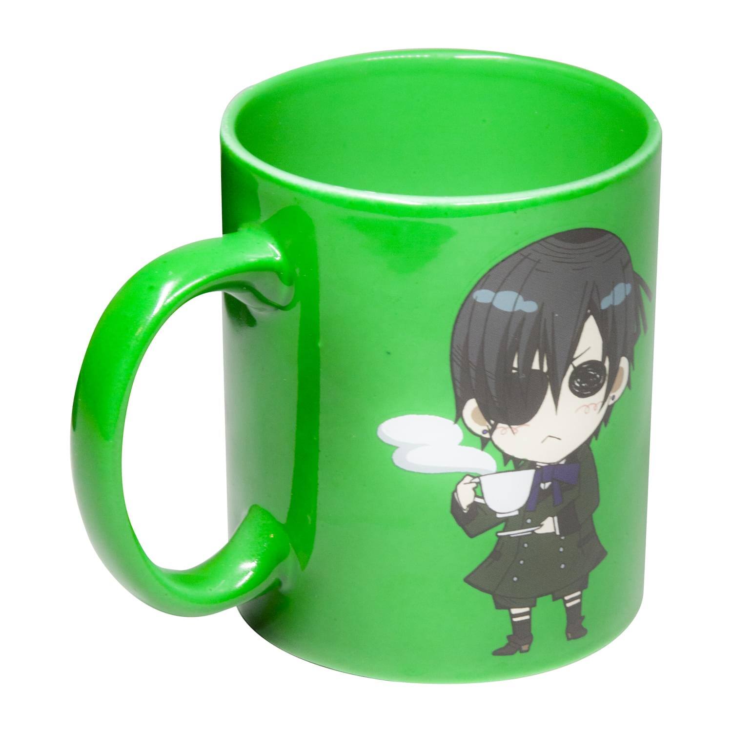 Alt View 1. Surreal Entertainment - Black Butler Collectibles | Green Coffee Mug with Black Logo - Green.