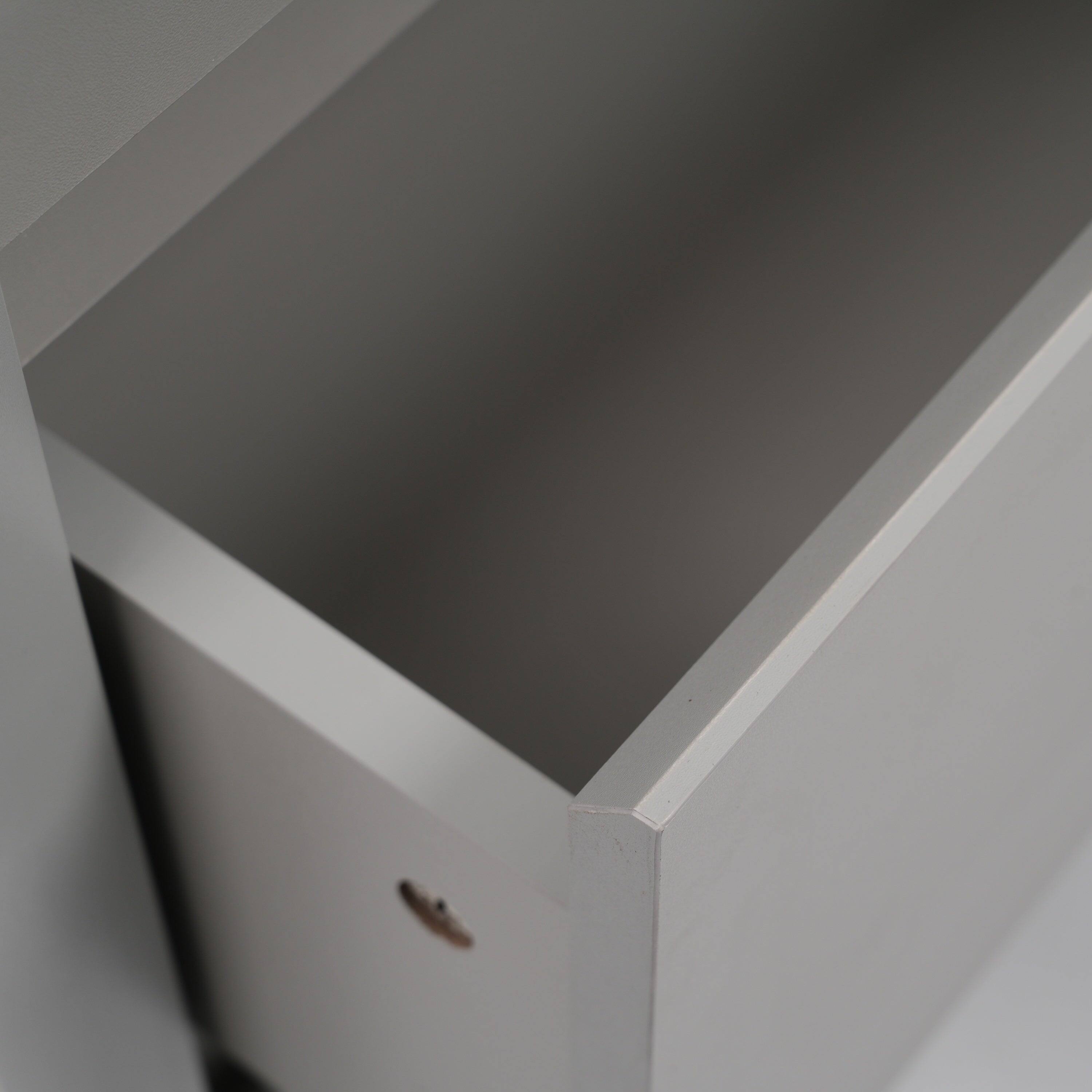 Alt View 9. Boyel Living - 30 Inch Bathroom Vanity with Ceramic Sink 2 Full Extension Drawers 45 Degree Free Handle Gray - Gray.