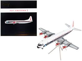 GeminiJets - Lockheed L-188 Electra Commercial Aircraft Eastern Air Lines White with Blue Stripes Gemini 200 Series 1/200 & Airplane - White, Blue
