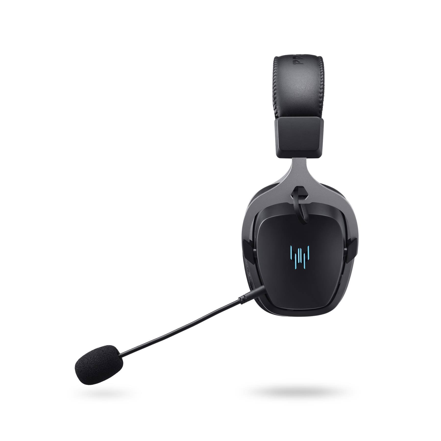 Alt View 2. Acer - Predator Galea 570 Wireless Gaming Headset, Bluetooth 2.4GHz and USB-C Wired, Detachable ENC Mic - PHR550 - Black.