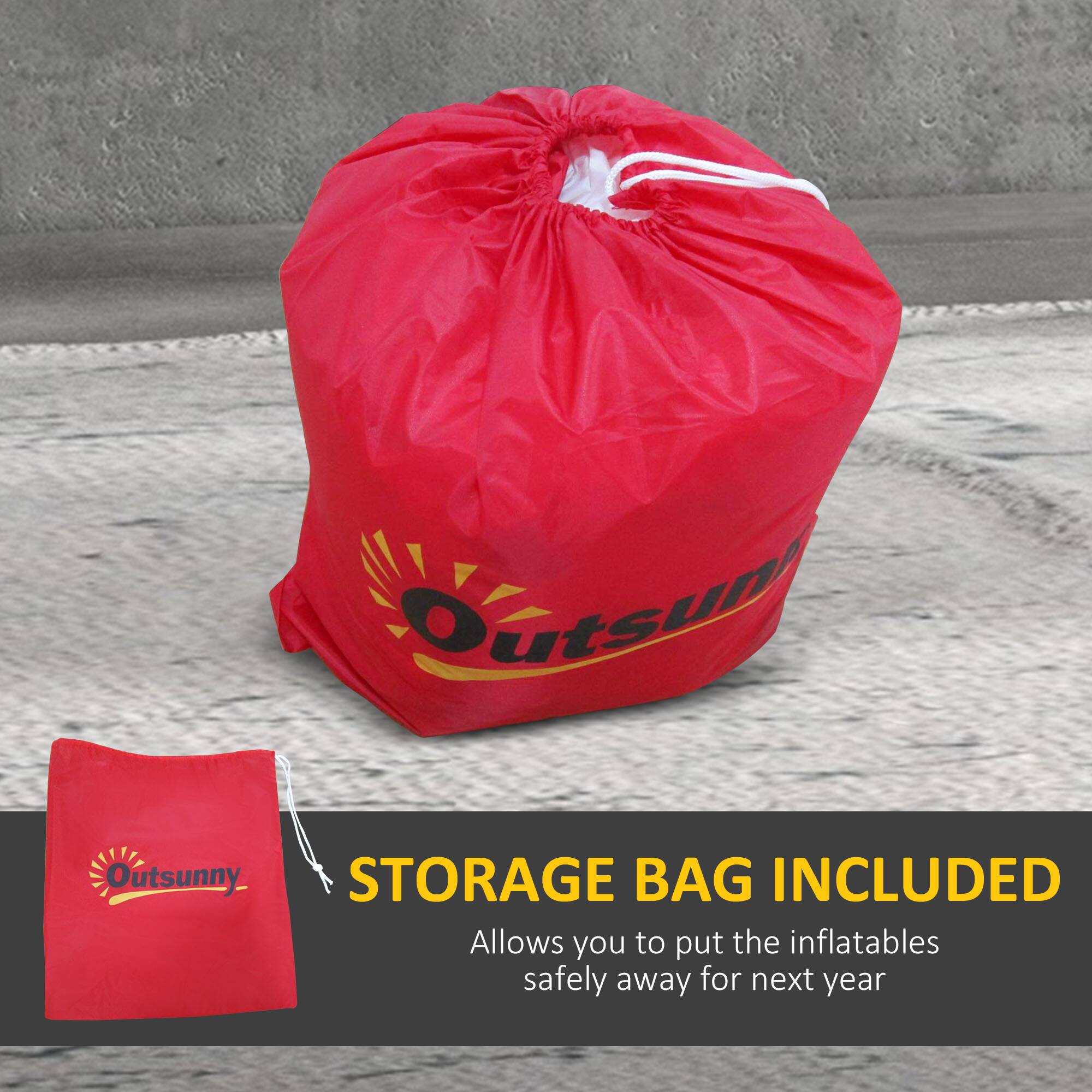 Datsun Outsunny STORAGE BAG INCLUDED allows you to put the inflatables safely away for next year.