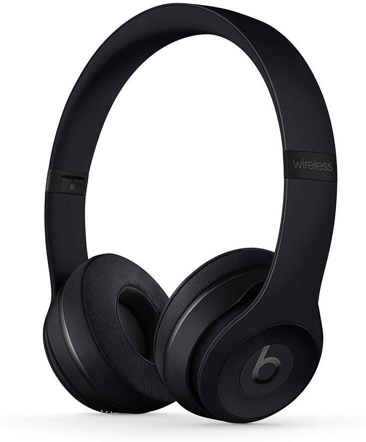 Front. Beats - Beats Solo3 Wireless On-Ear Headphones - Black (Previous Model) - Matte Black.