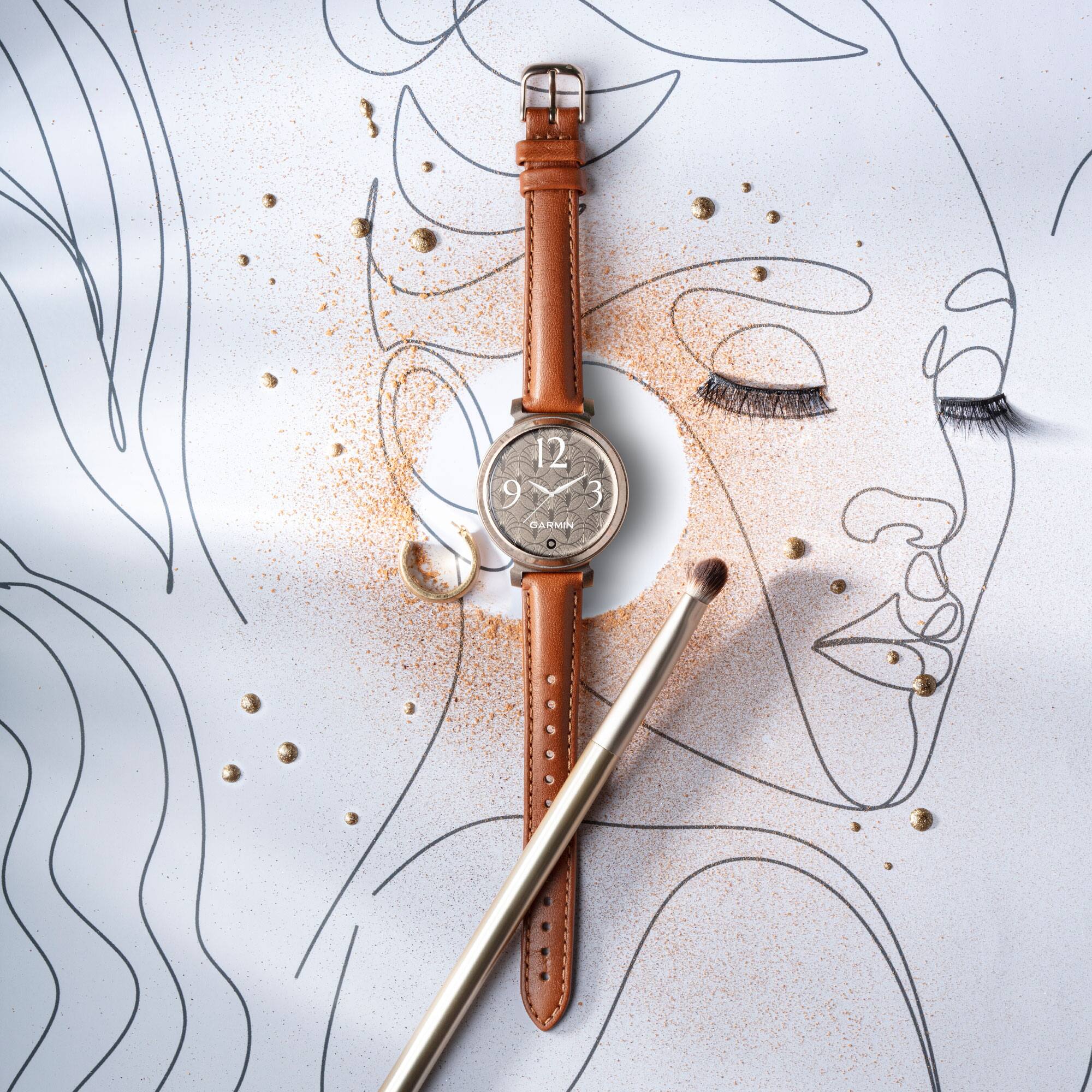 Left. Garmin - Garmin Lily 2 Classic, Small and Stylish Smartwatch Mulberry Bundle - Mulberry.