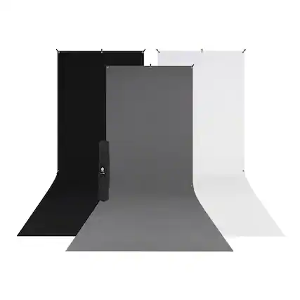 Front. Westcott - Westcott X-Drop 3-Pack Sweep Backdrop Kit (5 x 12 feet).