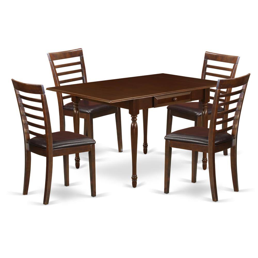 Left. East West Furniture - Dining Room Set Mahogany - Brown.