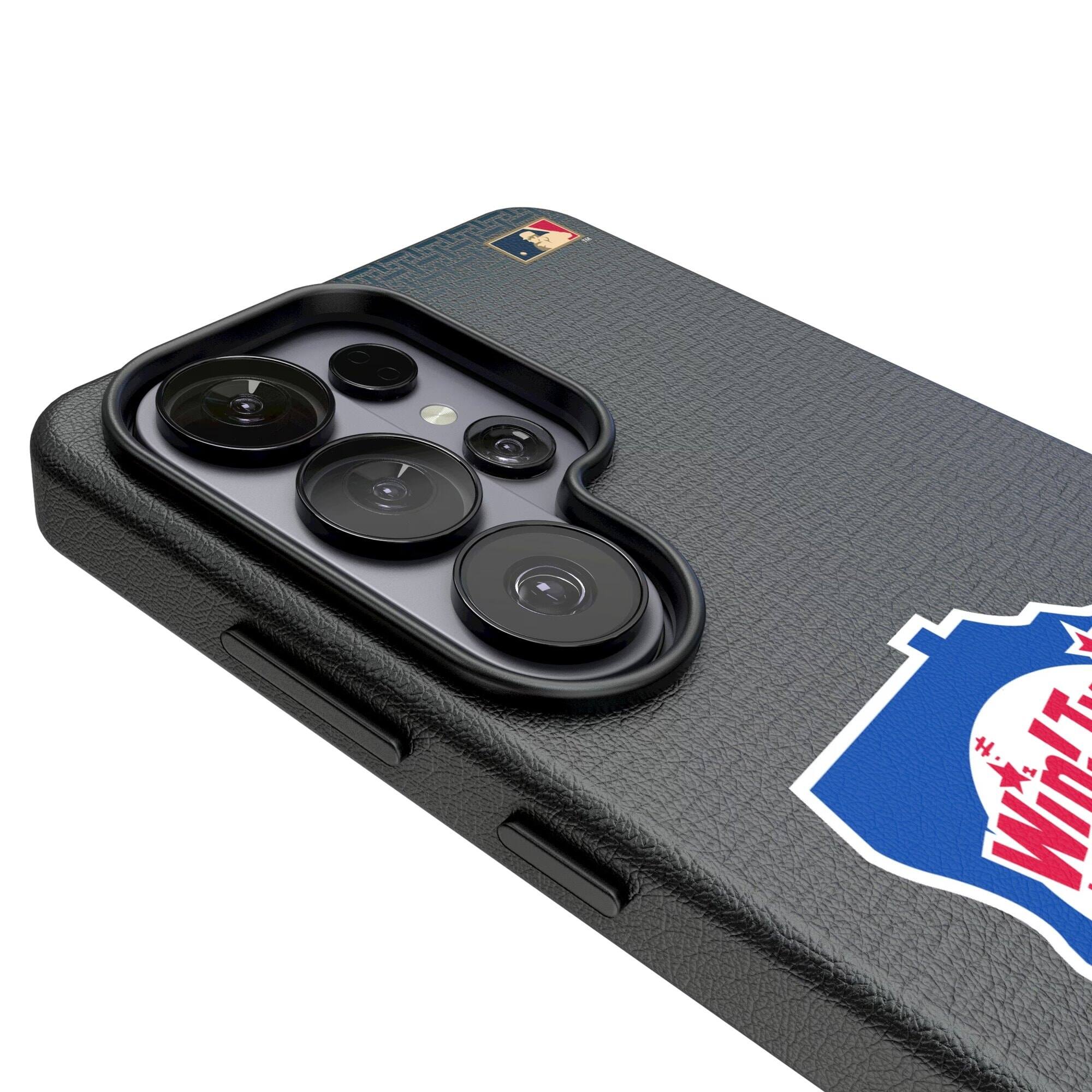 Alt View 2. Keyscaper - Cooperstown Collection 1976-1986 Galaxy Magnetic Bump Case - S25 Ultra - Black.