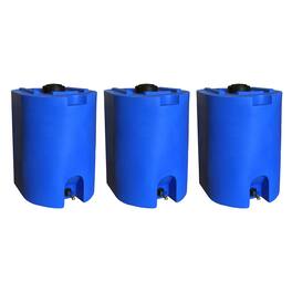 WaterPrepared - 55 Gal Stackable Design Utility Water Tank with Large Cap (3 Pack) - Blue