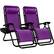 Front. Best Choice Products - Best Choice Products Set of 2 Zero Gravity Lounge Chair Recliners for Patio, Pool w/ Cup Holder Tray - Amethyst Purple - Amethyst Purple.