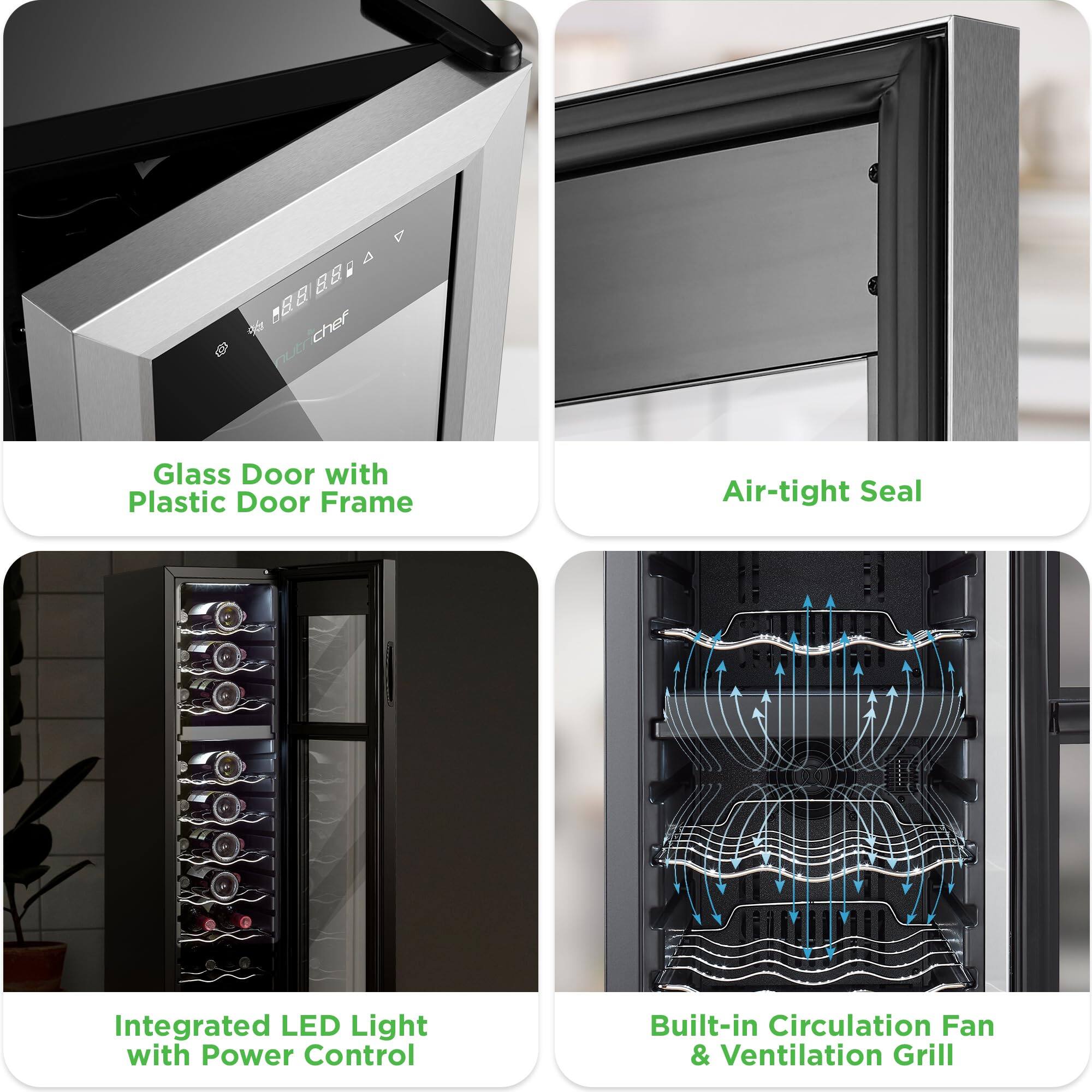 - Glass Door with Plastic Door Frame
- Air-tight Seal
- Integrated LED Light with Power Control
- Built-in Circulation Fan & Ventilation Grill