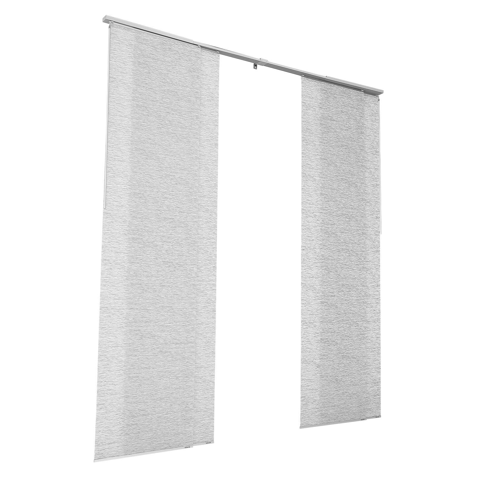 Alt View 5. VEVOR - Panel Track Blinds,Extendable Track from 45.8 in to 86 in W,Trimmable Panel Curtains Up to 96 in H,Vertical Panel Blinds - Gray.