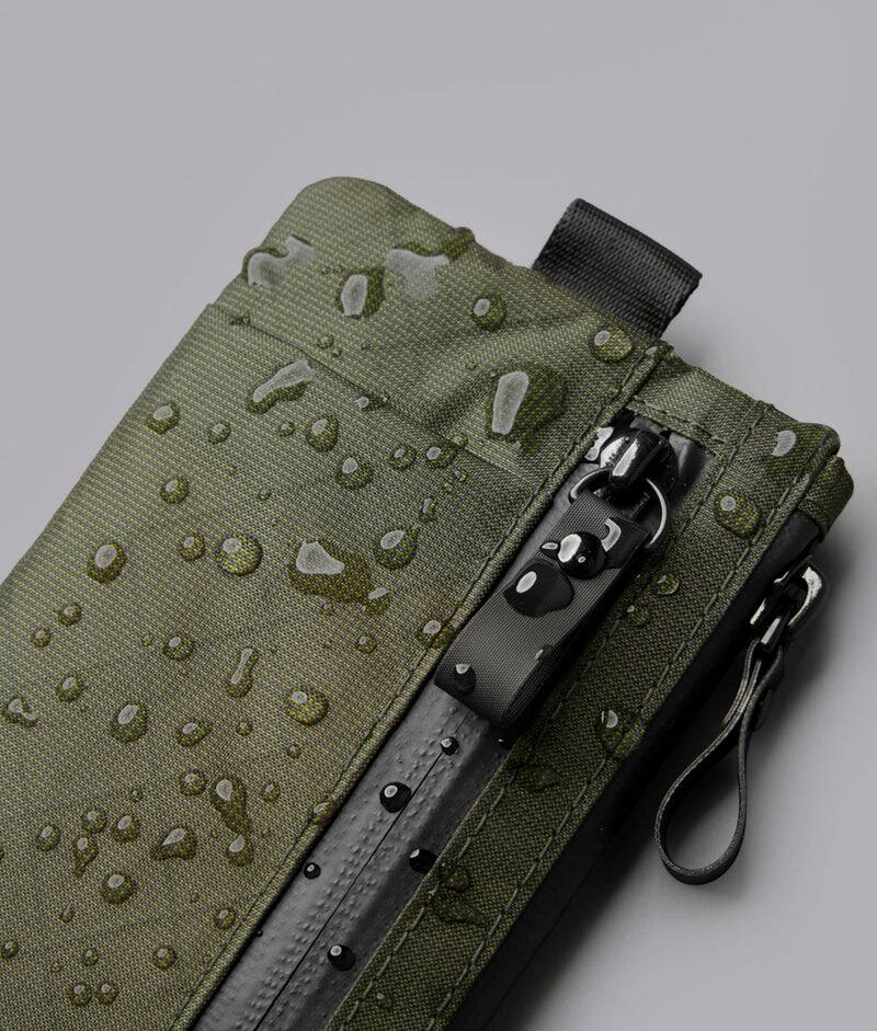 Alt View 6. ALPAKA - Zip Pouch Pro RFID Wallet Pouch, Fits 4-12 Cards, Cash/Coin Pocket, 3 External EDC Slots - Green Ultradyne 100D.