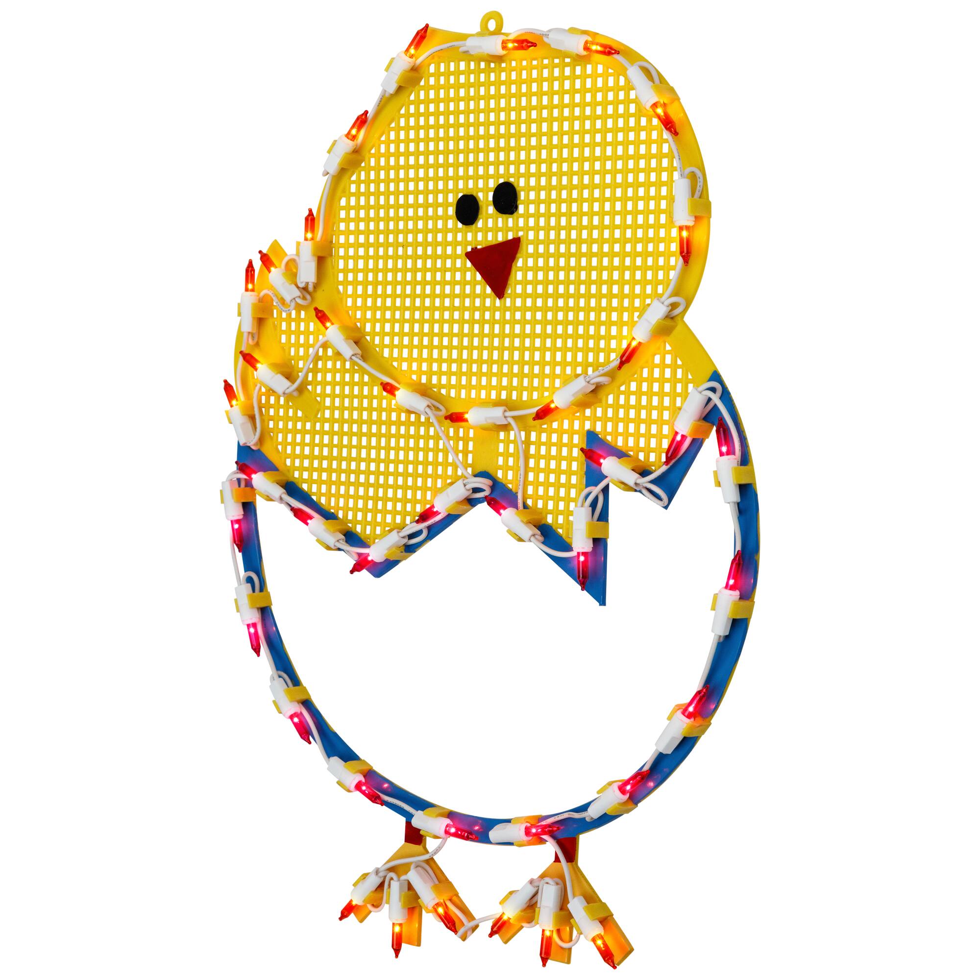 Alt View 4. Northlight - Lighted Hatching Baby Chick in Egg Easter Window Decoration - 17" - Yellow.