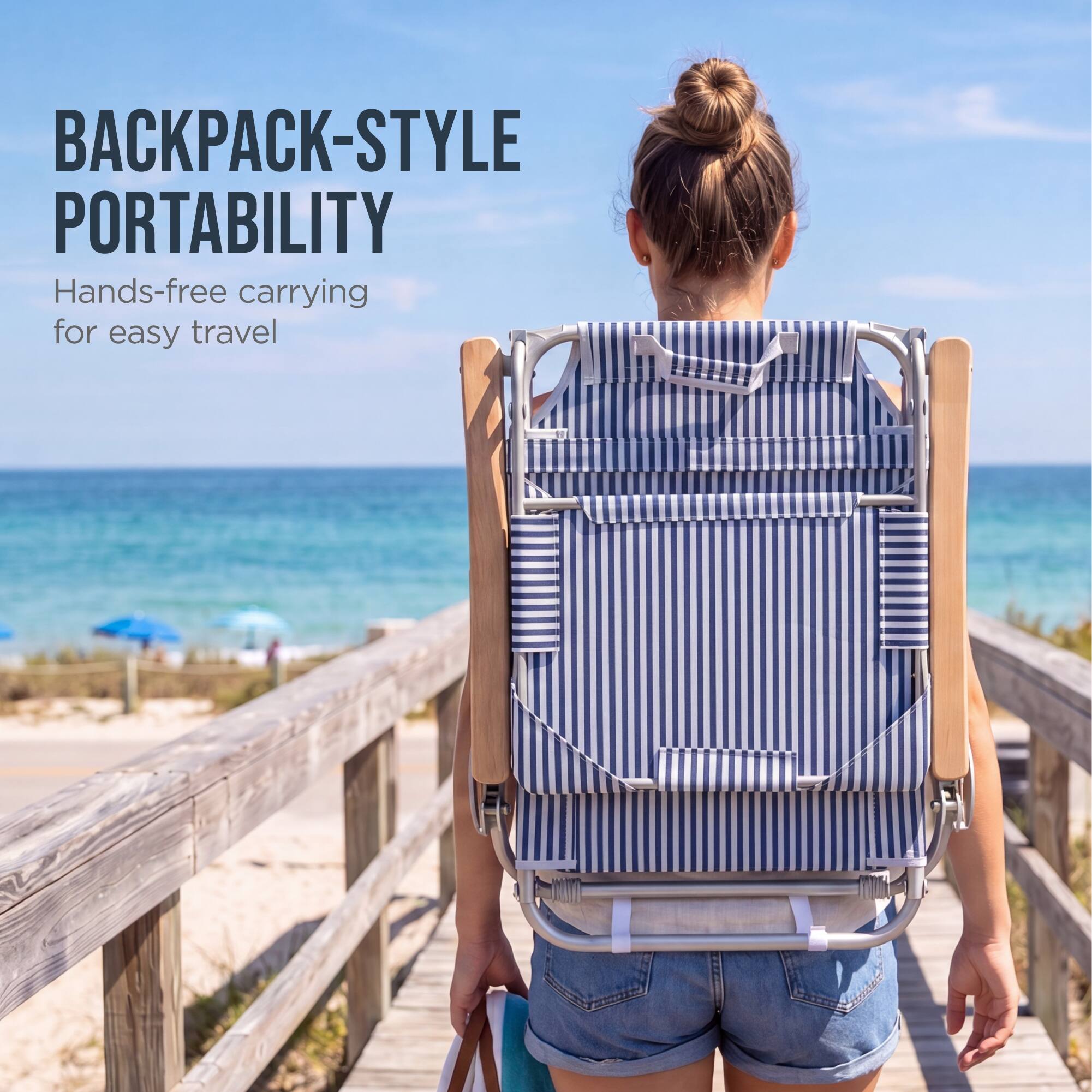 BACKPACK-STYLE PORTABILITY  
Hands-free carrying for easy travel