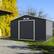 Alt View 3. Costway - Metal Storage Shed for Garden and Tools w/Sliding Double Lockable Doors - Grey.