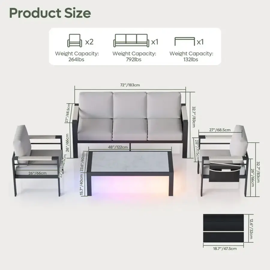 Product Size:

* x2: 72" (183cm)
* x1: 26" (66cm)
* x1: 27" (68.5cm)

Weight Capacity:

* x2: 264lbs (119kg)
* x1: 792lbs (360kg)
* x1: 132lbs (59kg)

Measurements:

* 26" (66cm)
* 27" (68.5cm)
* 27" (68.5cm)
* 27" (68.5cm)
* 27" (68.5cm)
* 27" (68.5cm)
* 27" (68.5cm)
* 27" (68.5cm)
* 27" (68.5cm)
* 27" (68.5cm)
* 27" (68.5cm)
* 27" (68.5cm)
* 27" (68.5cm)
* 27" (68.5cm)
* 27" (68.5cm)
* 27" (68.5cm)
* 27" (68.5cm)
* 27" (68.5cm)
* 27" (68.5cm)
* 27" (68.5cm)
* 27" (68.5cm)
* 27" (68.5cm)
* 27" (68.5cm)
* 27" (68.5cm)
* 27" (68.5cm)
* 27" (68.5cm)
* 27" (68.5cm)
* 27" (68.5cm)
* 27" (68.5cm)
* 27" (68.5cm)
* 27" (68.5