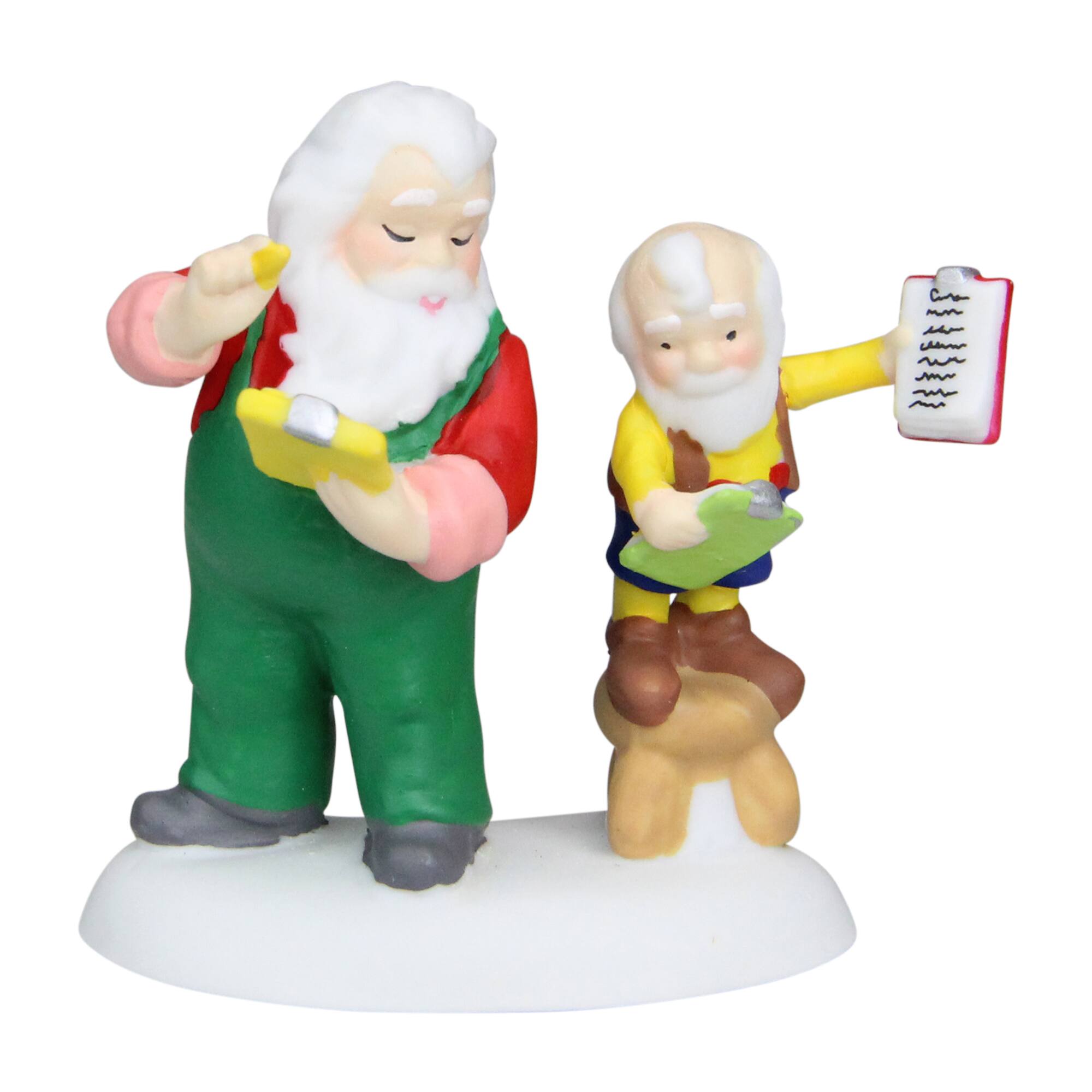 Department 56 - 3.25" and Yellow Check Double Check Tabletop Figurine - Green