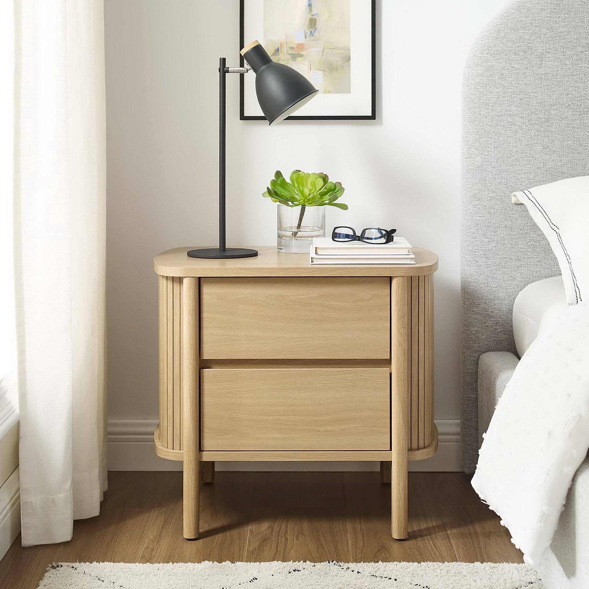 Alt View 1. Modway - Cadence 2-Drawer Nightstand by Modway - Oak.