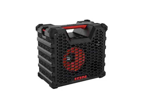 Front. ION Audio - ION TAILGATER TOUGH BT RUGGED SPEAKER BLK/RED - Black.