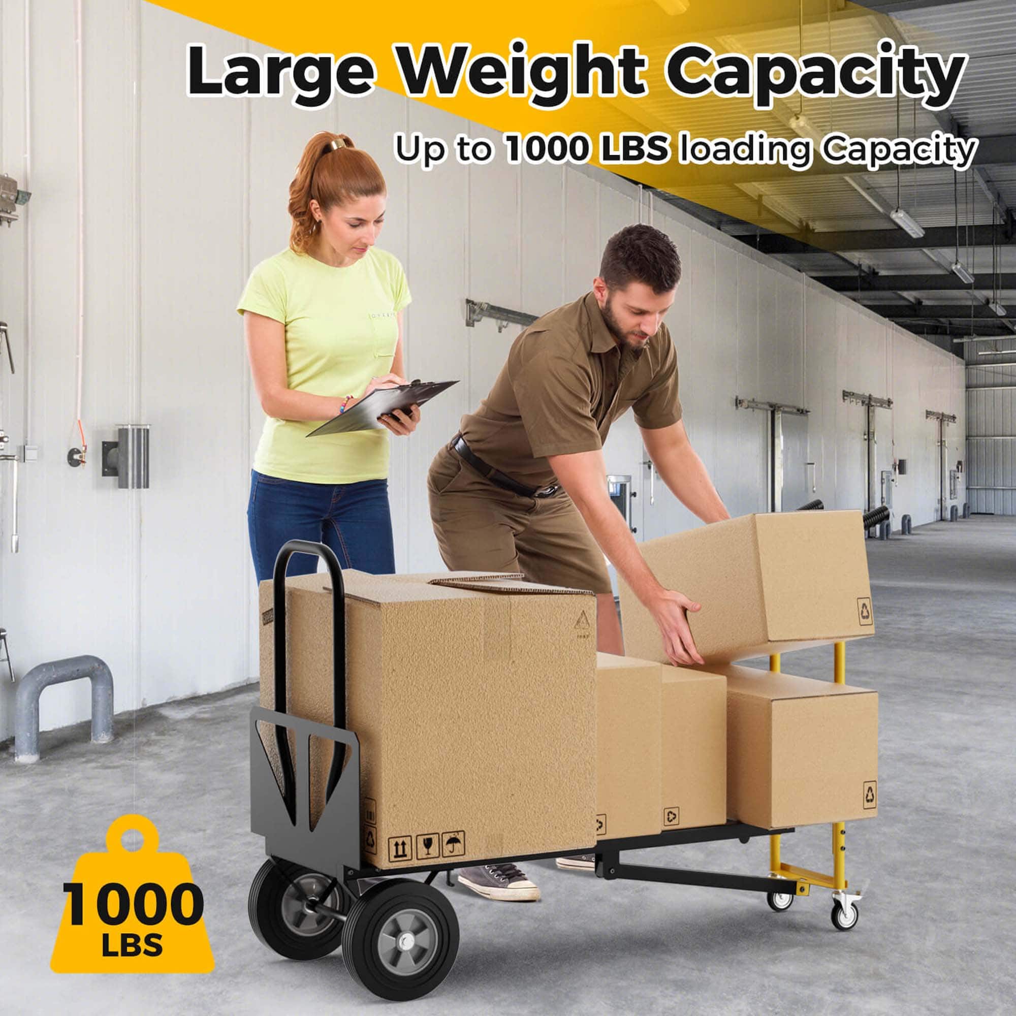 Large Weight Capacity Up to 1000 LBS Loading Capacity
