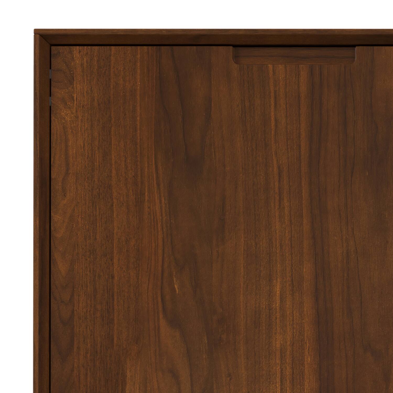Alt View 7. Simpli Home - Simpli Home Banting 58 inch Wide 3 Door Sideboard Buffet in Natural Walnut Veneer - Natural Walnut.